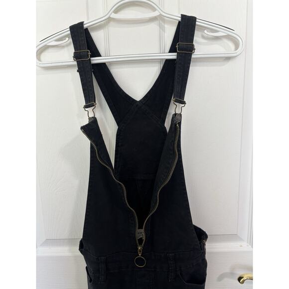 Pacsun Black Denim Overalls Women’s Size 25 Workwear Minimalist Festival Boho - Picture 4 of 7